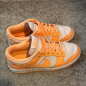 Nike Orange and White Dunks- Sneakers